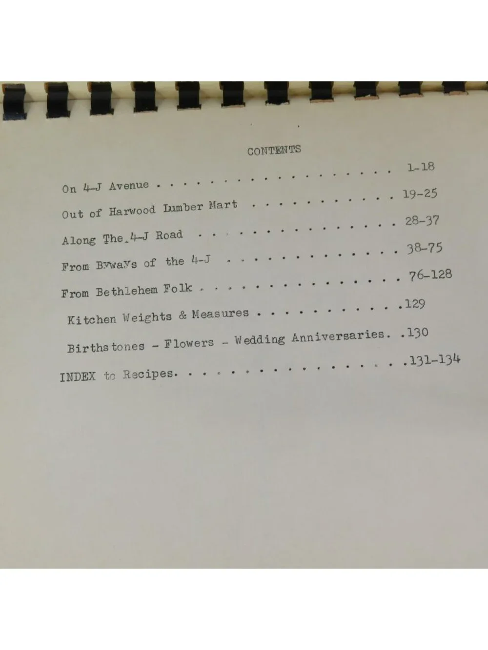 Gems of Food & Thought in a Friendly 4-J Setting Cook Book 1967 Gillette WY